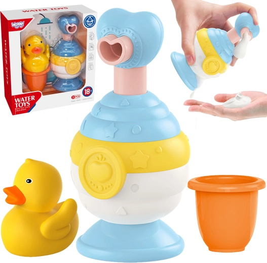 Badset met eendje, bekertje en zeepdispenser WOOPIE Baby