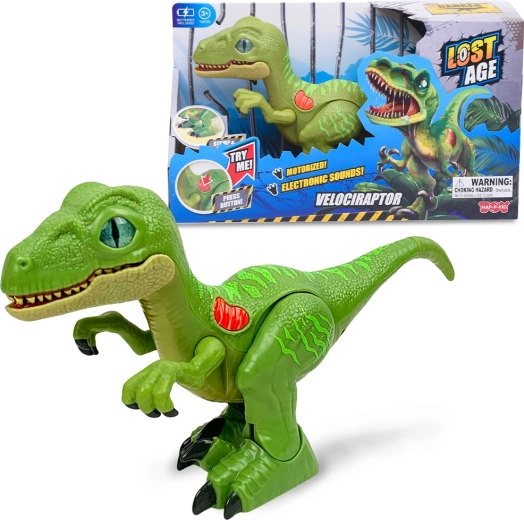 Lopende dinosaurus raptor 26 cm