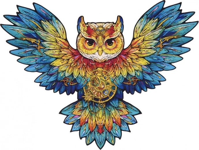 Houten puzzel Uil RoboTime