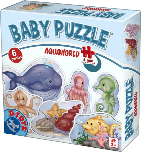 D-Toys baby puzzel Onderwaterwereld 6-in-1 (2–5 stukjes)