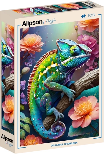 Alipson puzzel Kleurrijke kameleon 500 stukjes