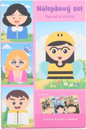 Creatieve stickerset – gezicht 21 × 14 cm