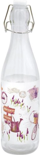 Glazen fles met beugelsluiting TORO 540 ml – lavendel