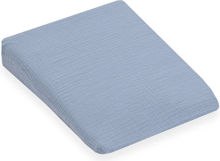 Mousseline kussensloop voor kinderkussen – wig New Baby Standard 30 × 37 cm, blauw