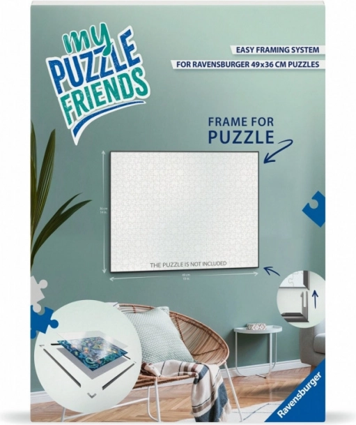 Lijst voor puzzels Ravensburger My Puzzle Friends 49x36cm - zwart