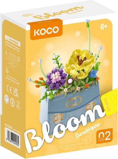 Bouwset KOCO mini bloem in handtas, 223 stukjes