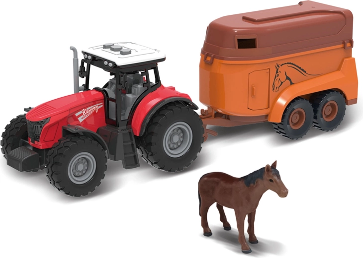 Tractor met paardentrailer en licht- en geluidseffecten