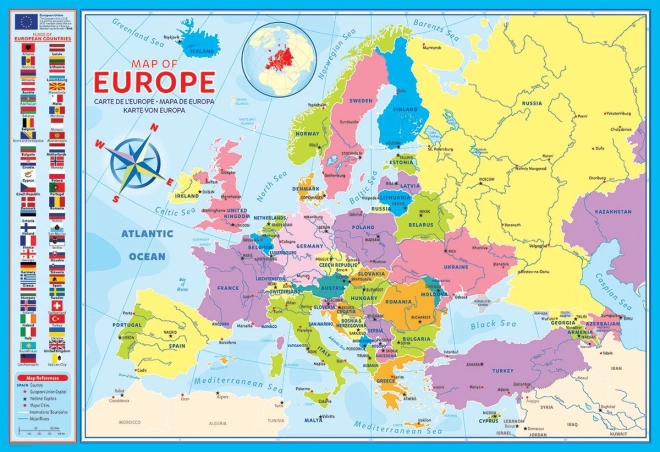 EUROGRAPHICS puzzel kaart van Europa 200 stukjes