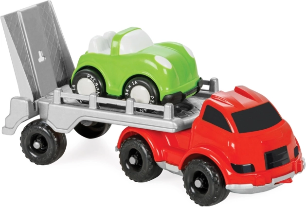 Kunststof vrachtwagen voor in het zand met autootje