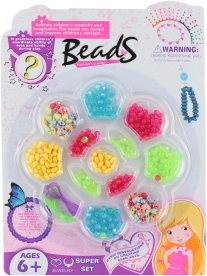 Set gekleurde kunststof kralen voor kinderen