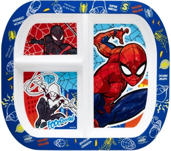 Gedeeld plastic bord Spiderman