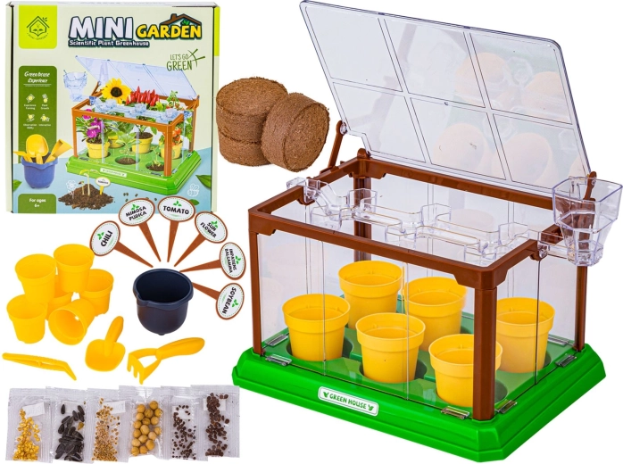Mini-kas voor kinderen met accessoires