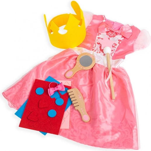 Bigjigs Toys prinsessen verkleedset – roze jurk met accessoires