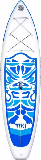 FunWater opblaasbaar paddleboard Tiki 3,2 m blauw-wit