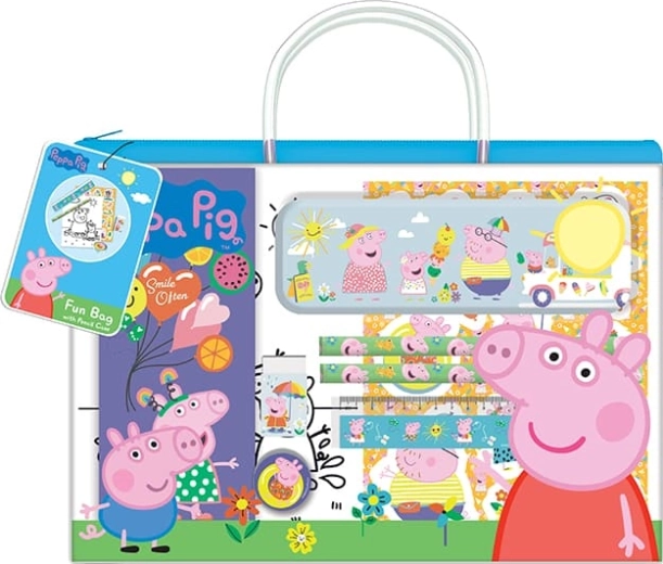 Leuk afsluitbaar tasje met etui Peppa Pig