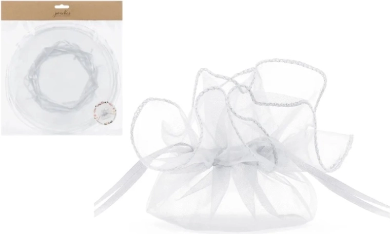 Witte organza cadeauzakjes 25 cm