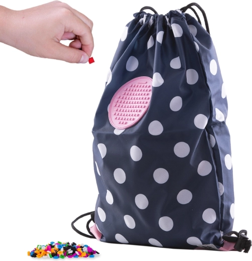 Pixie Crew gymtas blauw met witte stippen