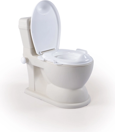 XL kindertoilet beige met effecten en opbergruimte