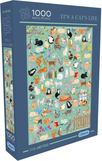 Gibsons puzzel The Art File: Kattenleven 1000 stukjes