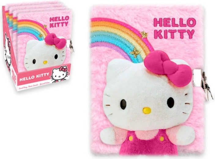 Pluche dagboek HELLO KITTY A5 met ritssluiting