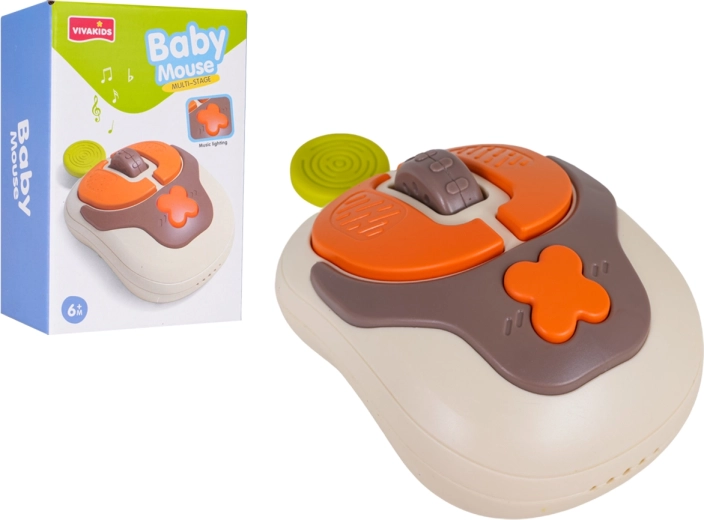 Interactieve computermuis met bijtring voor baby’s vanaf 6+ maanden - 1 stuk