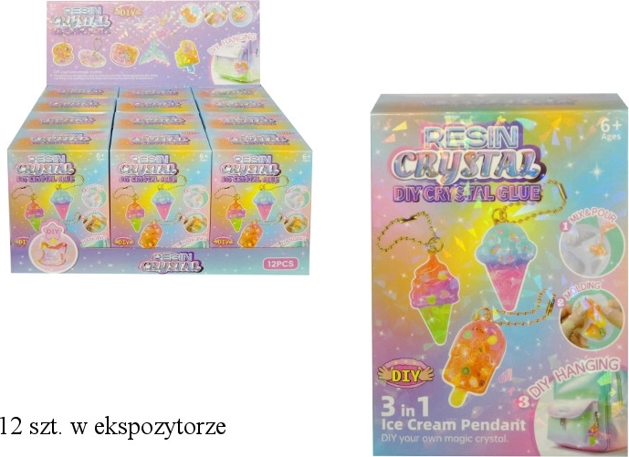 Creatieve set voor het maken van gelhangers van hars