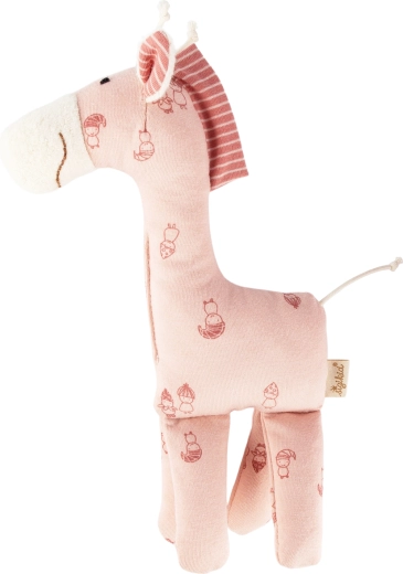 Sigikid roze pluchen giraffe – eerste knuffel voor je baby