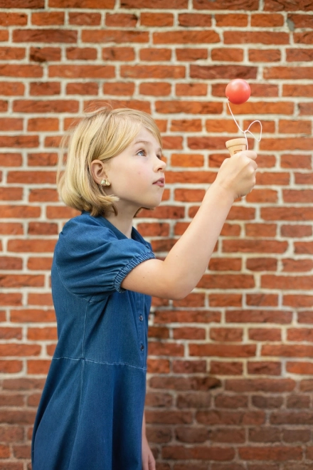 Houten kendama IJsje – vaardigheidsspel voor kinderen