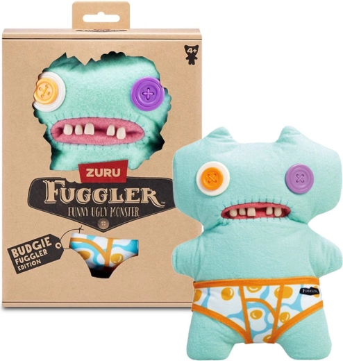 Fuggler Budgie Gaptooth Mc Goo-pluchefiguur in broekje, 22 cm