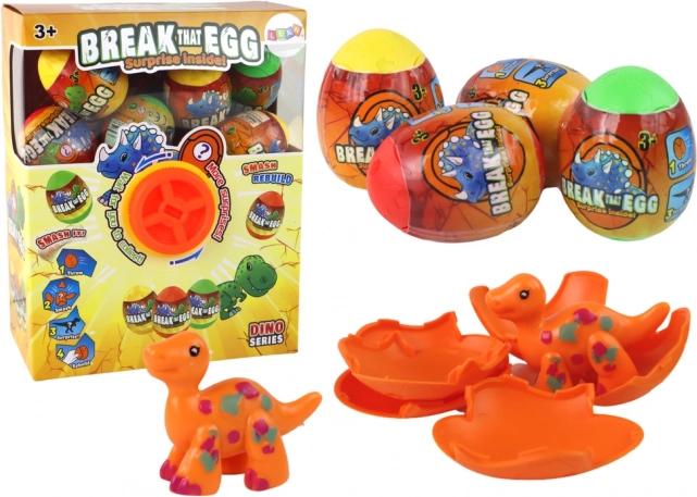Uitkomende dinosaurus-eieren met kleurrijke schaal - set van 12 stuks