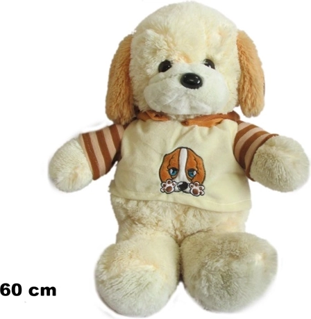 Grote pluchen hond met T-shirt 65 cm