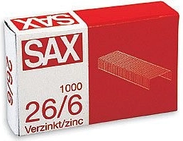 Geniete nietjes 26/6 verzinkt, 1000 stuks