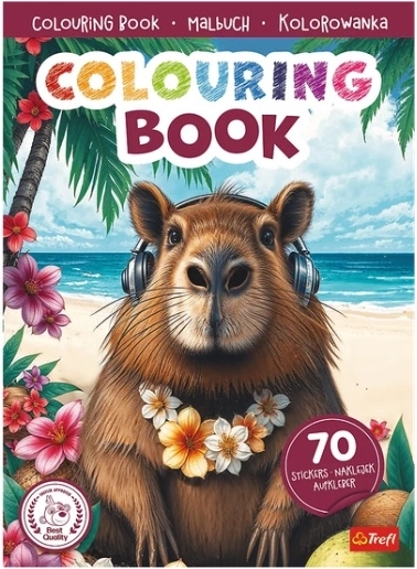 Capibara 2 – kleurboek met stickers (Pools)