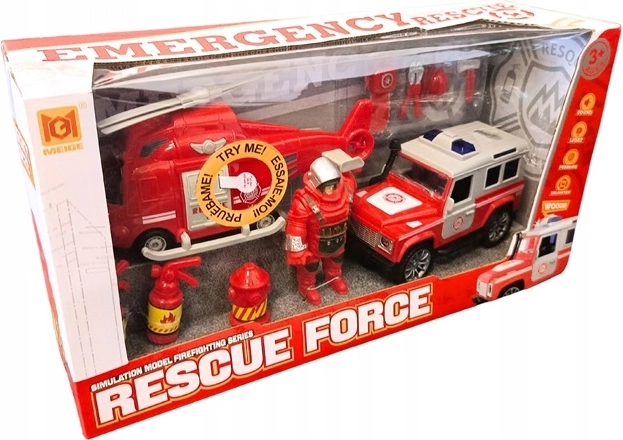 Rescue Force kinderreddingsset met helikopter, SUV en figuurtje