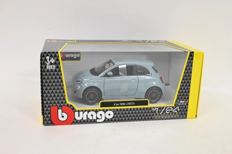 Metalen model Fiat 500e 2023 Blauw