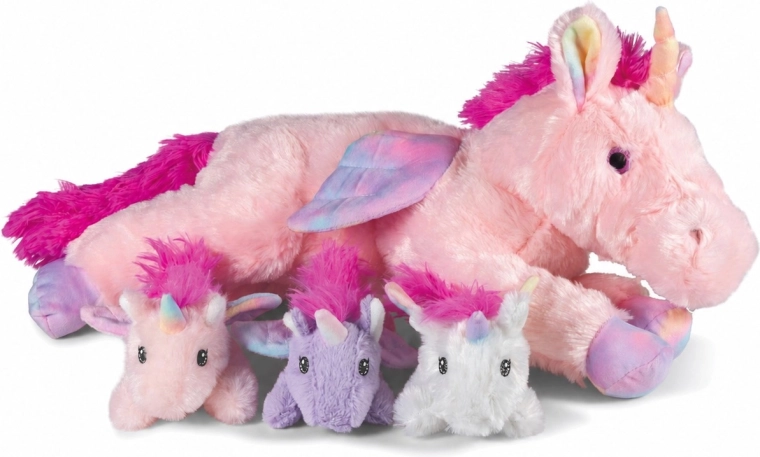 Cozy Noxxiez pluchen set eenhoorn mama en 3 baby’s
