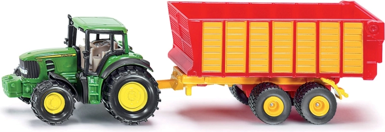 John Deere tractor met silagewagen