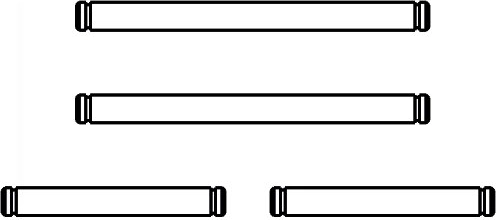 Set scharnieren Lightray General, 4 stuks