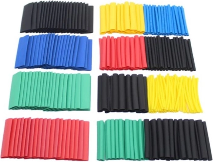 Set krimpkousjes 530 stuks, 45 mm, mix van kleuren en diameters