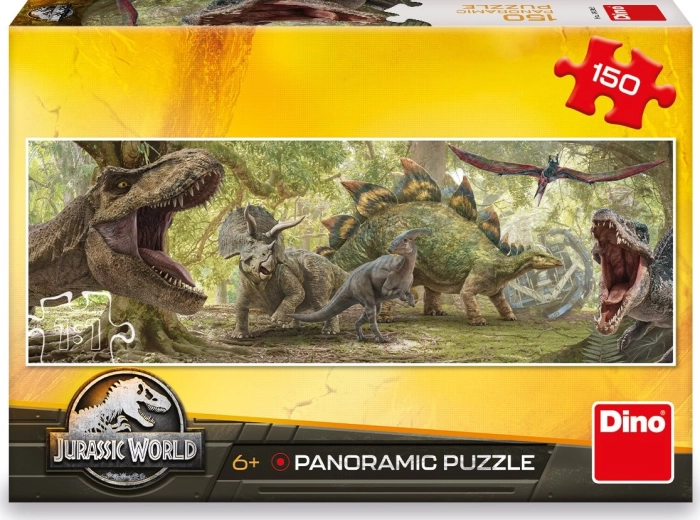 Panoramische puzzel Jurassic World Dino 150 stukjes