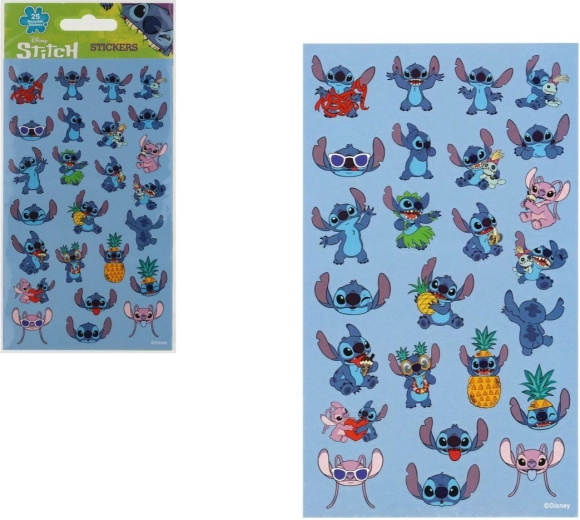 Herbruikbare stickers Lilo en Stitch blauw - 1 stuk