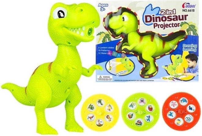 dino-projector om te tekenen 2-in-1 met dia’s en stiften