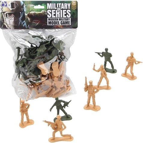 Militaire set met soldaatjes in zakje Trifox