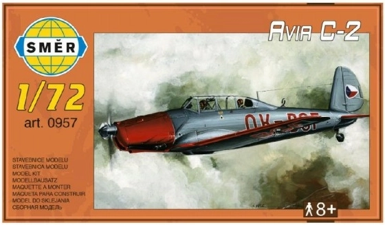 Model Avia C-2 1:72 15,2x1,18 cm in doos 25x14,5x4,5cm