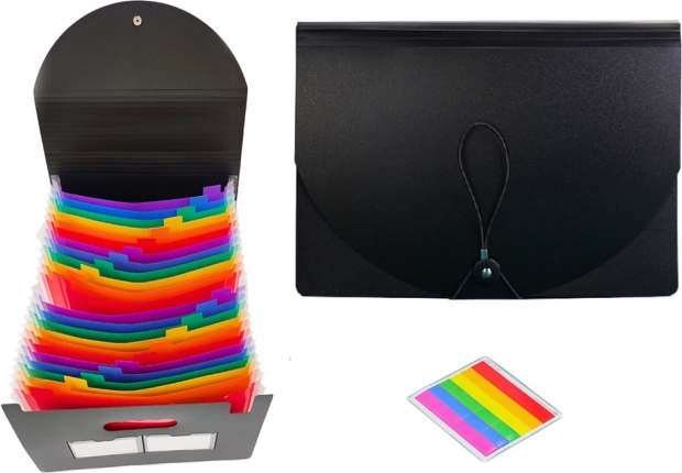 Scheidingsmap met gekleurde tabbladen A4 Documenten