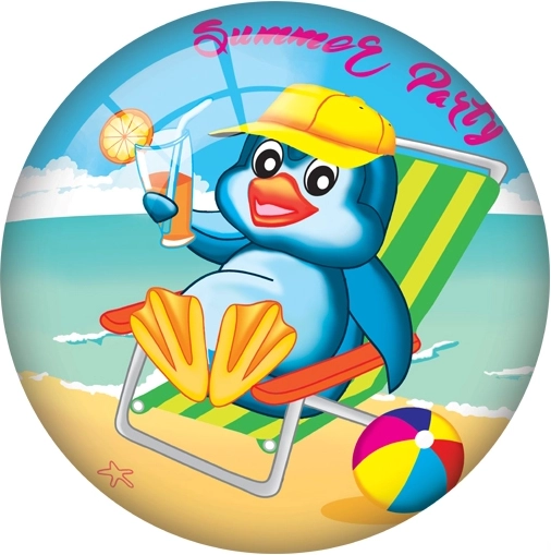 Kinderbal met vrolijke pinguïn 23 cm