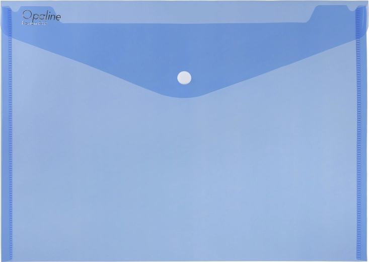 Documentenmap met drukknoop A5 Opaline blauw, verpakking 5 stuks