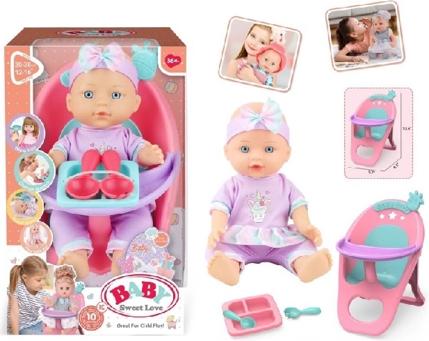 Baby Sweet Love baby pop met stoeltje