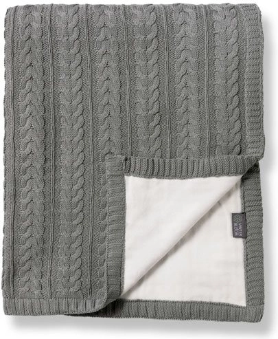 Vinter & Bloom omkeerbare babydeken Cotton Cuddly Misty Grey