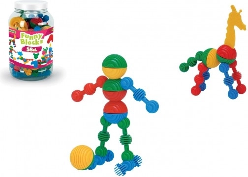 Bouwset Funny Blocks Groot 58 stuks